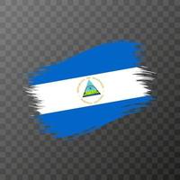 nicaragua nationalflagge. Grunge-Pinselstrich. vektor