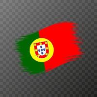 portugiesische Nationalflagge. Grunge-Pinselstrich. vektor
