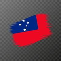 Samoa-Nationalflagge. Grunge-Pinselstrich. vektor