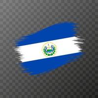 salvadorianische Nationalflagge. Grunge-Pinselstrich. vektor