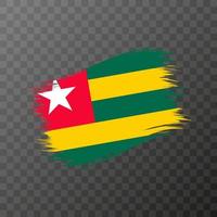 togo nationalflagge. Grunge-Pinselstrich. vektor