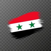 syrien nationell flagga. grunge borsta stroke. vektor