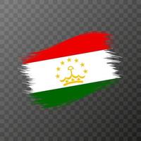 tadzjikistan nationell flagga. grunge borsta stroke. vektor