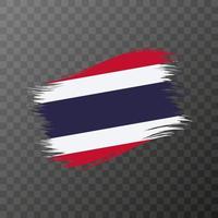 thailändische Nationalflagge. Grunge-Pinselstrich. vektor