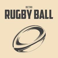Retro-Rugby-Ball-Vektor-Lagerillustration vektor