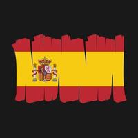 spaniens flagga borste vektor