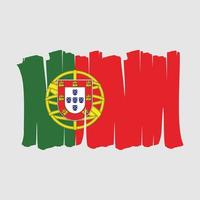 Portugal Flagge Pinsel vektor