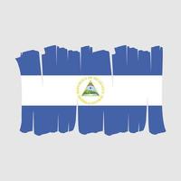 nicaragua flagge bürste vektor