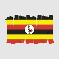 Ugandas flaggborste vektor