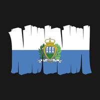 san marino flagga borste vektor