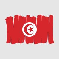 tunisiens flaggborste vektor