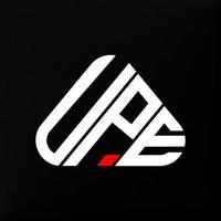 Upe Letter Logo kreatives Design mit Vektorgrafik, Upe einfaches und modernes Logo. vektor