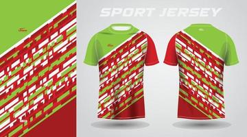 rot-grünes T-Shirt Sport-Jersey-Design vektor