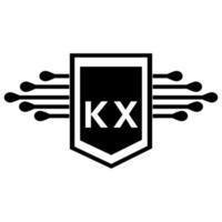 kx-Buchstaben-Logo-Design. kx kreatives initiales kx-Buchstaben-Logo-Design. kx kreative Initialen schreiben Logo-Konzept. kx Briefgestaltung. vektor