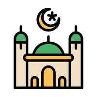 ramadan arabisch islamische feier symbol set vektor illustration tonfarbe symbol