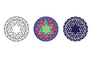Mandala-Icon-Design, geometrischer Ornament-Vektor vektor