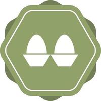 Glyphen-Vektorsymbol für schöne Eier vektor