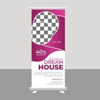 Natur Roll-up-Banner-Template-Design vektor