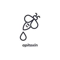 Vektorzeichen Apitoxin-Symbol ist auf einem weißen Hintergrund isoliert. Symbolfarbe editierbar. vektor