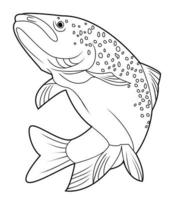 illustration av fisk på vit bakgrund vektor