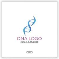 symbol für wissenschaftstechnologie, dna-logo premium elegantes vorlagendesign vektor eps 10