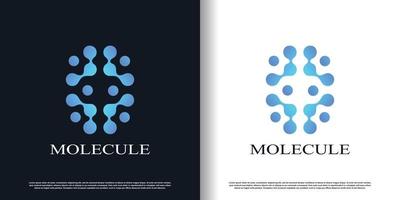 molekyl logotyp design vektor med modern kreativ unik stil premie vektor
