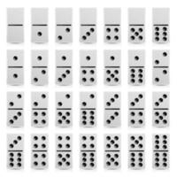 realistische illustration des domino-set-vektors vektor