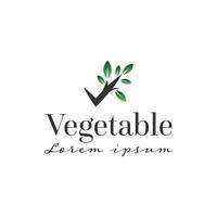 vegetabiliska logotyp enkel mall design vektor