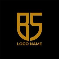 bs monogram första logotyp design vektor proffs
