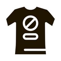T-Shirt-Protest-Symbol-Vektor-Glyphen-Illustration vektor