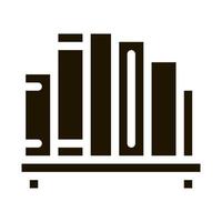 Bücherregal-Symbol Vektor-Glyphen-Illustration vektor