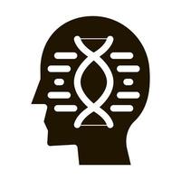 menschliches dna-molekül symbol vektor glyph illustration