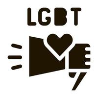 lgbt-lautsprechersymbol-vektor-glyphenillustration vektor