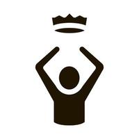 König Krone menschliches Talent Symbol Vektor Illustration