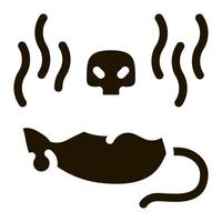 råtta död- ikon vektor glyf illustration