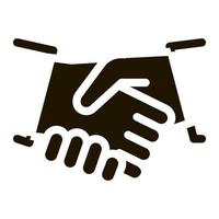 Handshake-Symbol Vektor-Glyphen-Illustration vektor