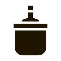 dryck flaska i kyl- hink ikon vektor glyf illustration