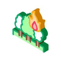 wildfire isometrische symbolvektorillustration vektor