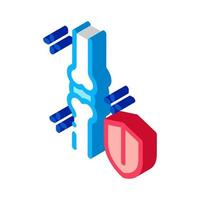 knochenstärkende isometrische symbolvektorillustration vektor