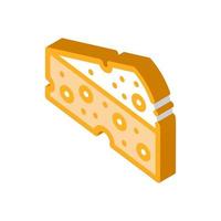 Stück Hartkäse isometrische Symbolvektorillustration vektor