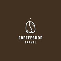 Design-Vorlage für das Design von Kaffeebohnen für das Logo-Symbol vektor