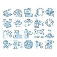 Glaukom-Ophthalmologie-Symbol handgezeichnete Illustration vektor