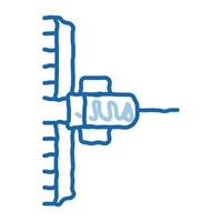 Agronomie Grubber Anhänger Doodle Symbol handgezeichnete Abbildung vektor