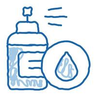 spray lotion drop kosmetische doodle symbol hand gezeichnete illustration vektor