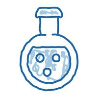 flasche mit chemischer flüssigkeit gekritzel symbol hand gezeichnete illustration vektor