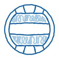 Volleyball-Doodle-Symbol handgezeichnete Illustration vektor