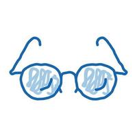 Brille für gute Sicht doodle Symbol handgezeichnete Abbildung vektor