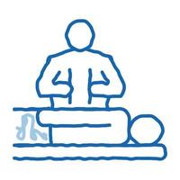 thailand avslappning massage klotter ikon hand dragen illustration vektor