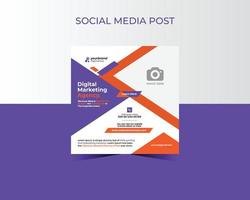 Post-Vorlage für digitales Marketing in sozialen Medien vektor