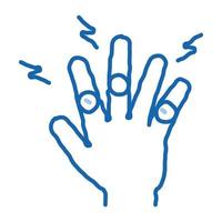 Arthritis der Fingergelenke doodle Symbol handgezeichnete Abbildung vektor